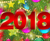 Happy New Year 2018 eMail Greeting Card wallpaper 176x144