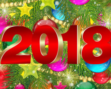 Happy New Year 2018 eMail Greeting Card wallpaper 220x176