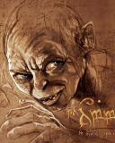 Das The Hobbit Gollum Artwork Wallpaper 128x160