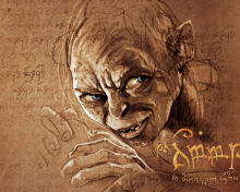 The Hobbit Gollum Artwork wallpaper 220x176