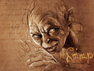 The Hobbit Gollum Artwork wallpaper 320x240