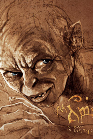 The Hobbit Gollum Artwork wallpaper 320x480
