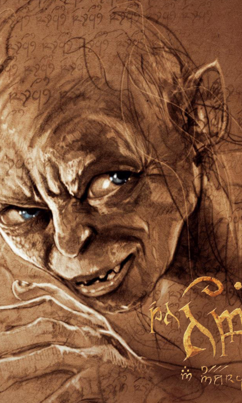 Das The Hobbit Gollum Artwork Wallpaper 480x800