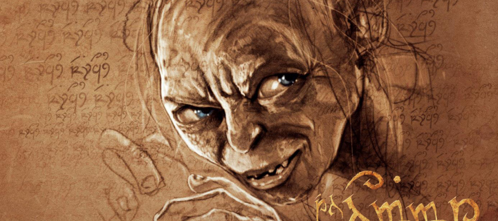 The Hobbit Gollum Artwork wallpaper 720x320