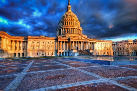 Обои United States Capitol in Washington DC 480x320