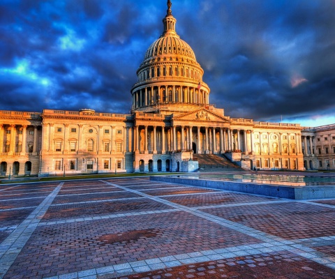 Das United States Capitol in Washington DC Wallpaper 480x400