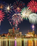 New Year Fireworks wallpaper 128x160