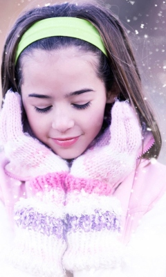 Girl In The Snow wallpaper 240x400