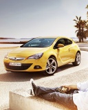 Couple with Opel wallpaper 128x160