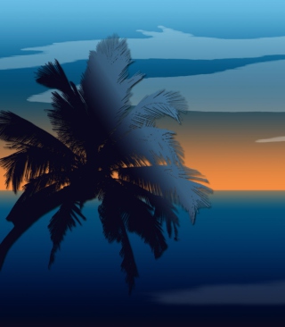 Palm And Sunset Computer Graphic - Fondos de pantalla gratis para LG Wine II