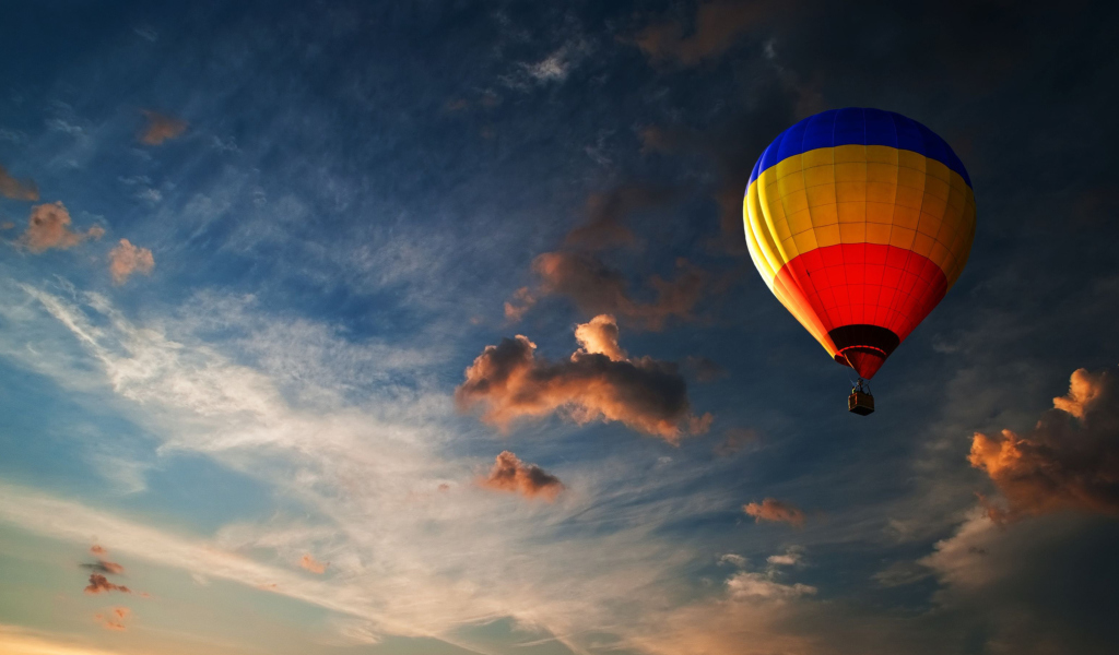 Das Colorful Air Balloon Wallpaper 1024x600