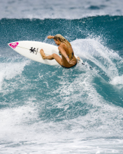 Girl Surfing wallpaper 176x220