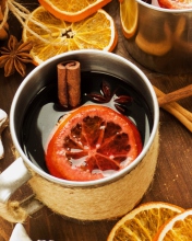 Das Mulled Wine Christmas Drink Wallpaper 176x220