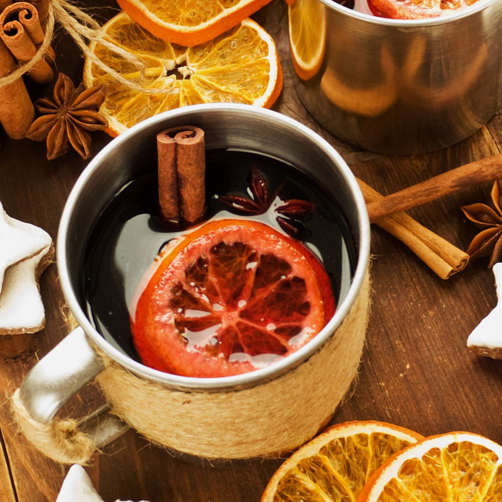 Das Mulled Wine Christmas Drink Wallpaper 2048x2048
