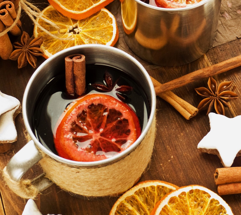 Mulled Wine Christmas Drink wallpaper 960x854