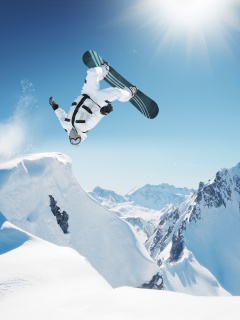 Fondo de pantalla Extreme Snowboarding HD 240x320