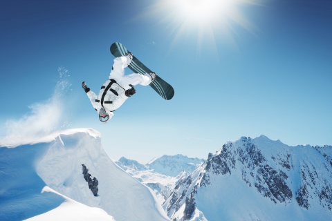 Extreme Snowboarding HD wallpaper 480x320