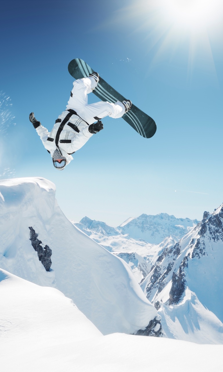 Fondo de pantalla Extreme Snowboarding HD 768x1280