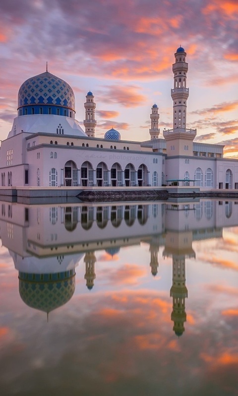 Fondo de pantalla Kota Kinabalu City Mosque 480x800