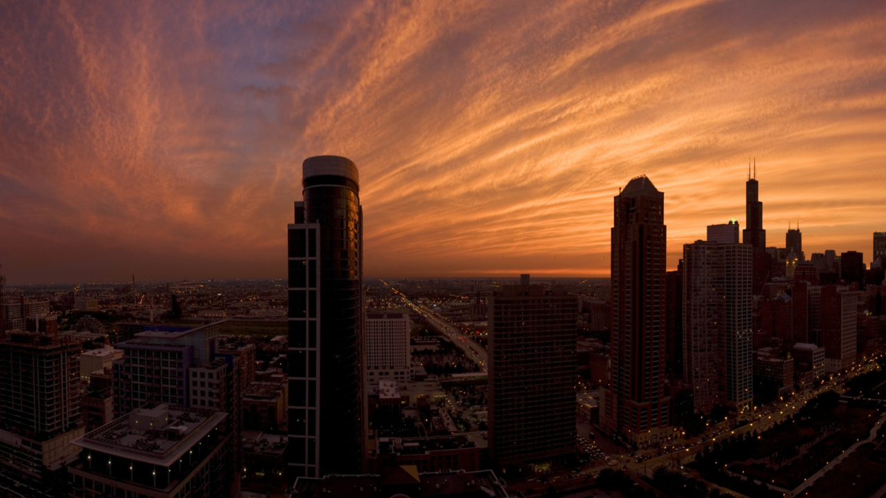 Fondo de pantalla Chicago Sunset 1280x720