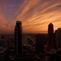 Sfondi Chicago Sunset 208x208