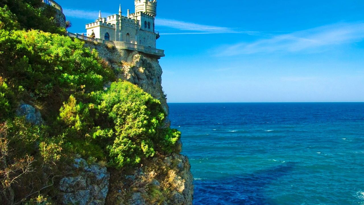 Sfondi Swallows Nest Castle in Crimea 1280x720