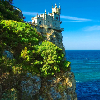 Обои Swallows Nest Castle in Crimea для телефона и на рабочий стол 128x128