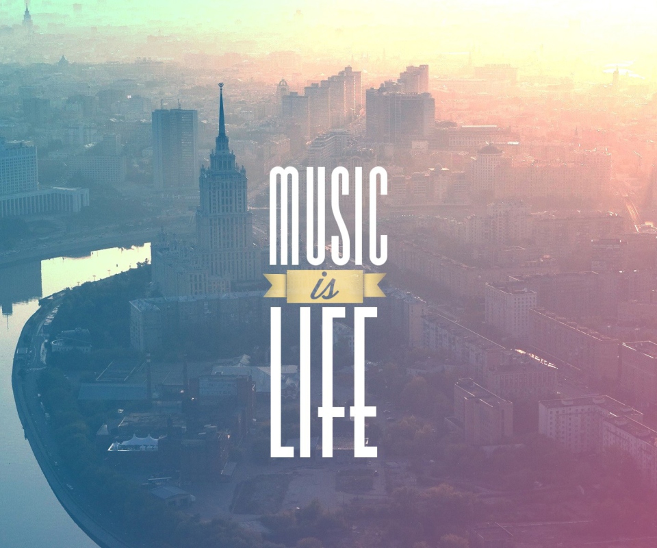 Fondo de pantalla Music Is Life 960x800