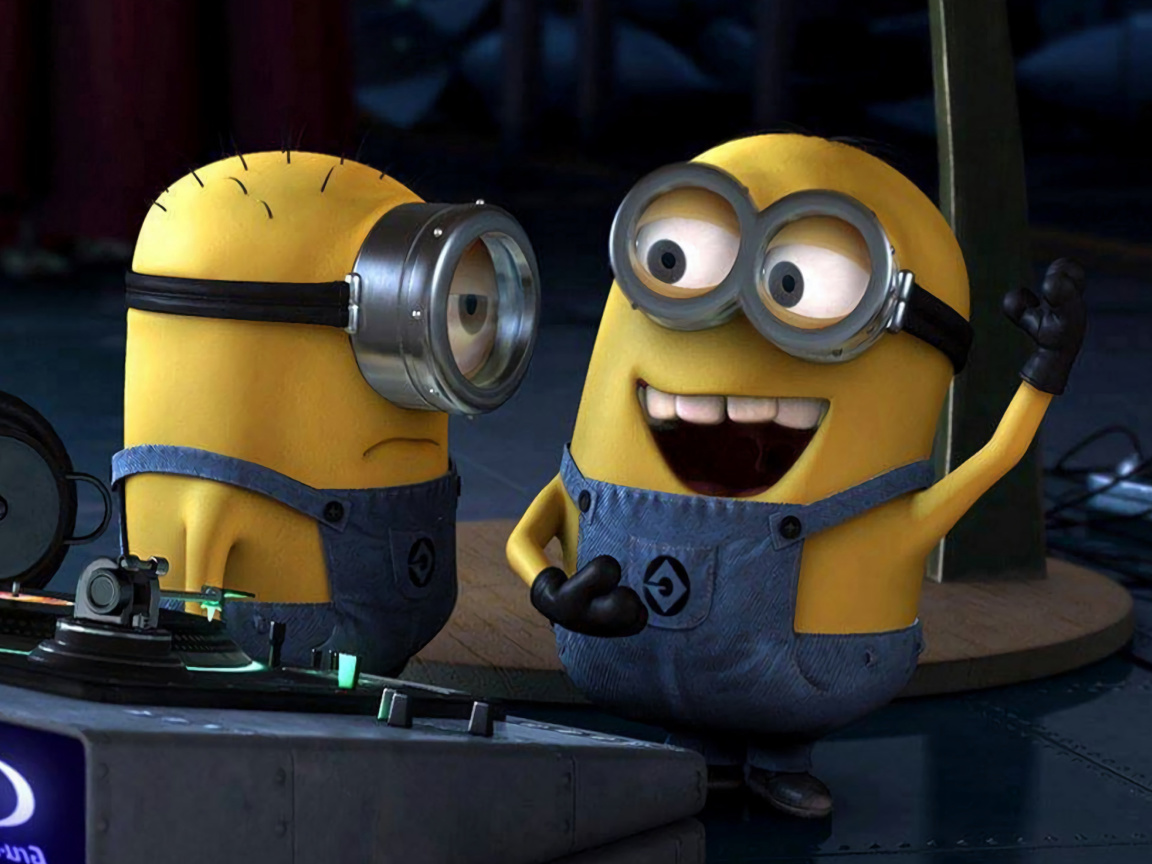 Das DJ Minions Wallpaper 1152x864