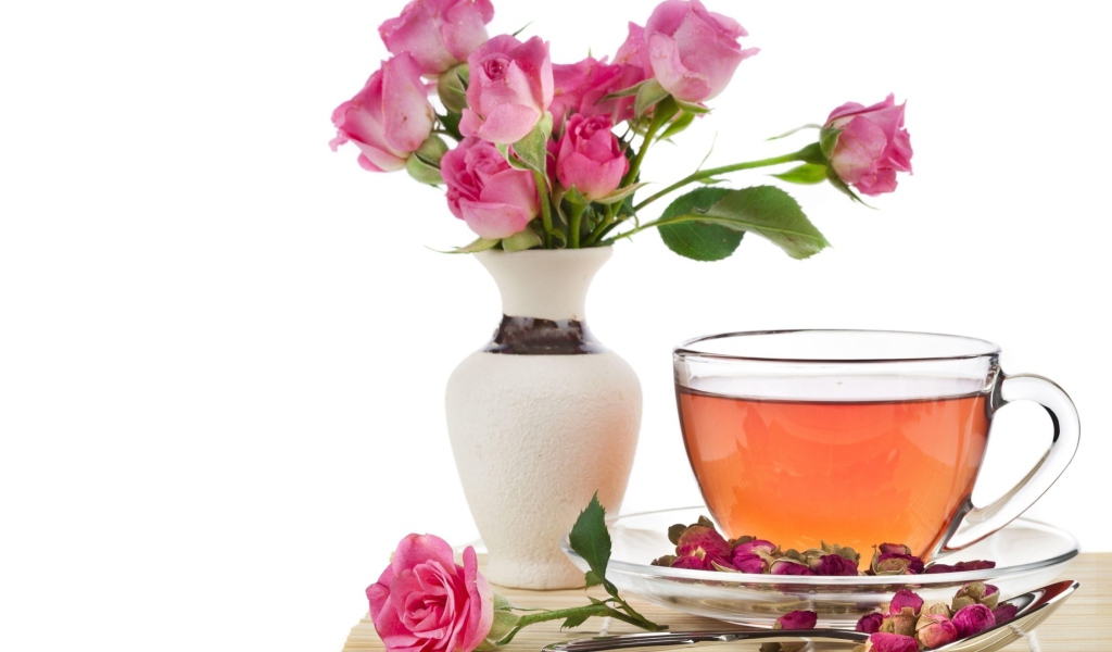 Das Tea And Roses Wallpaper 1024x600