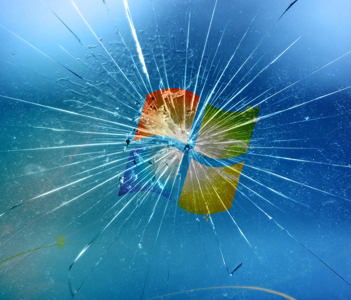 Fondo de pantalla Broken Windows 1200x1024