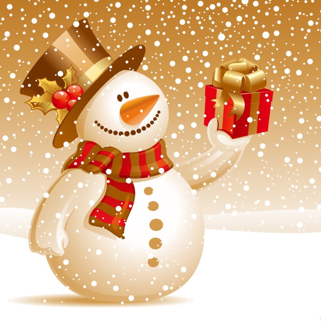 Snowman wallpaper 1024x1024