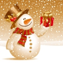 Snowman wallpaper 128x128