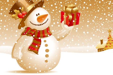 Snowman wallpaper 480x320