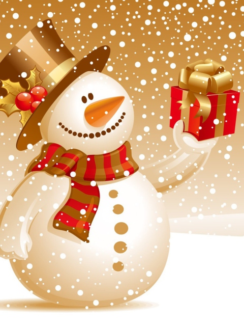 Snowman wallpaper 480x640