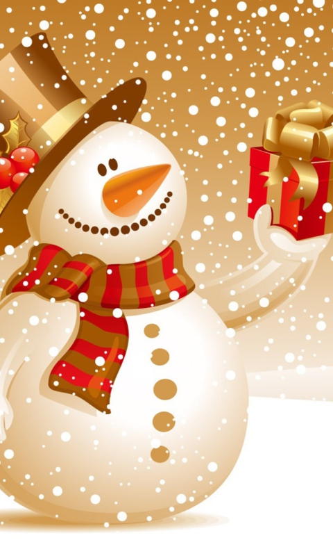 Snowman wallpaper 480x800