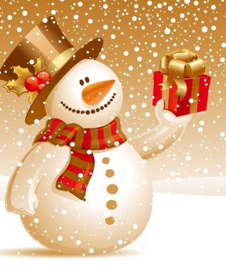 Snowman Background for 240x320