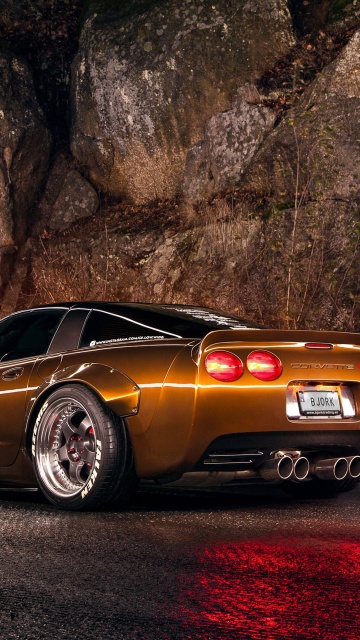 Chevrolet Corvette Carbon Tuning wallpaper 360x640