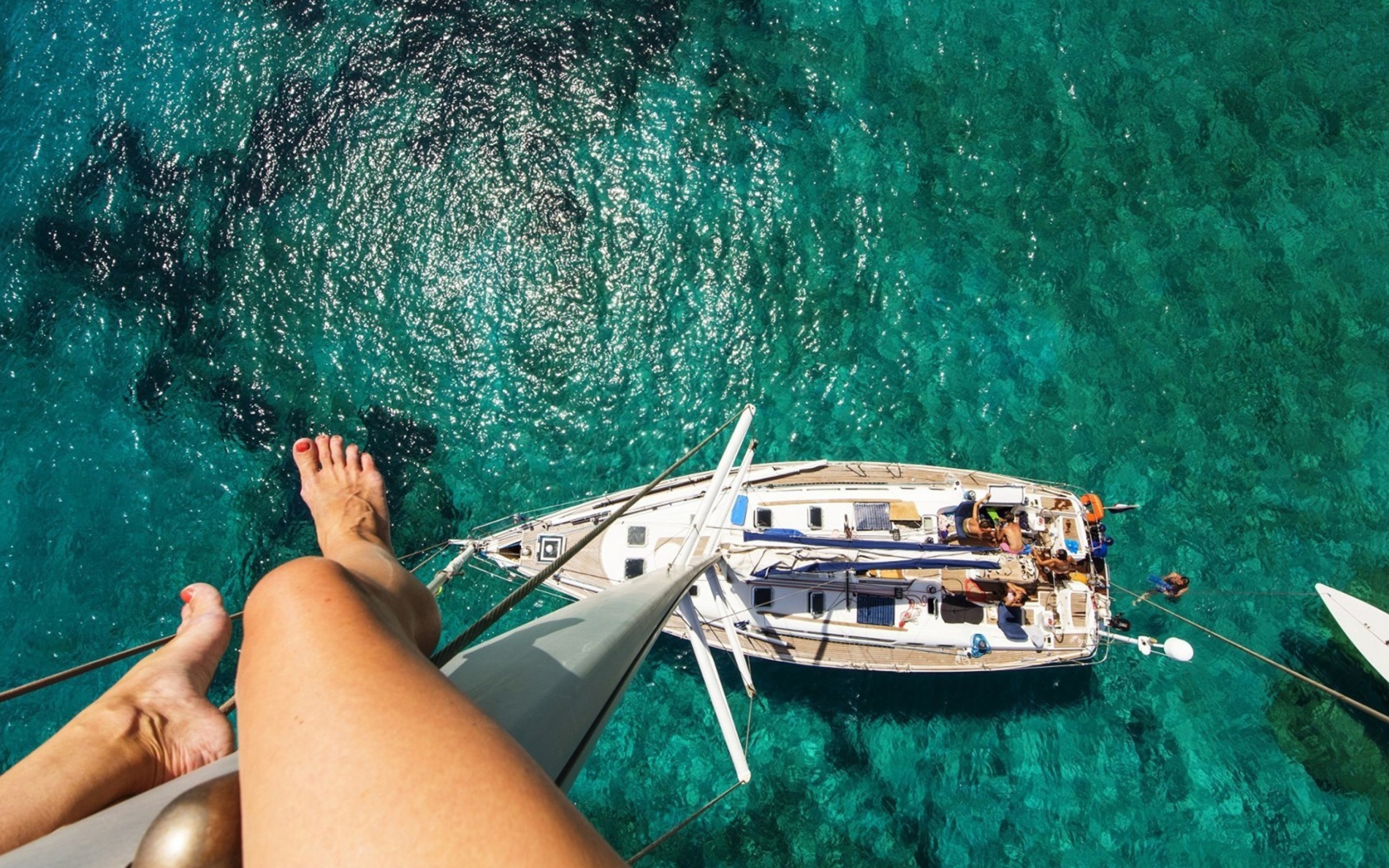 Sfondi Crazy photo from yacht mast 2560x1600