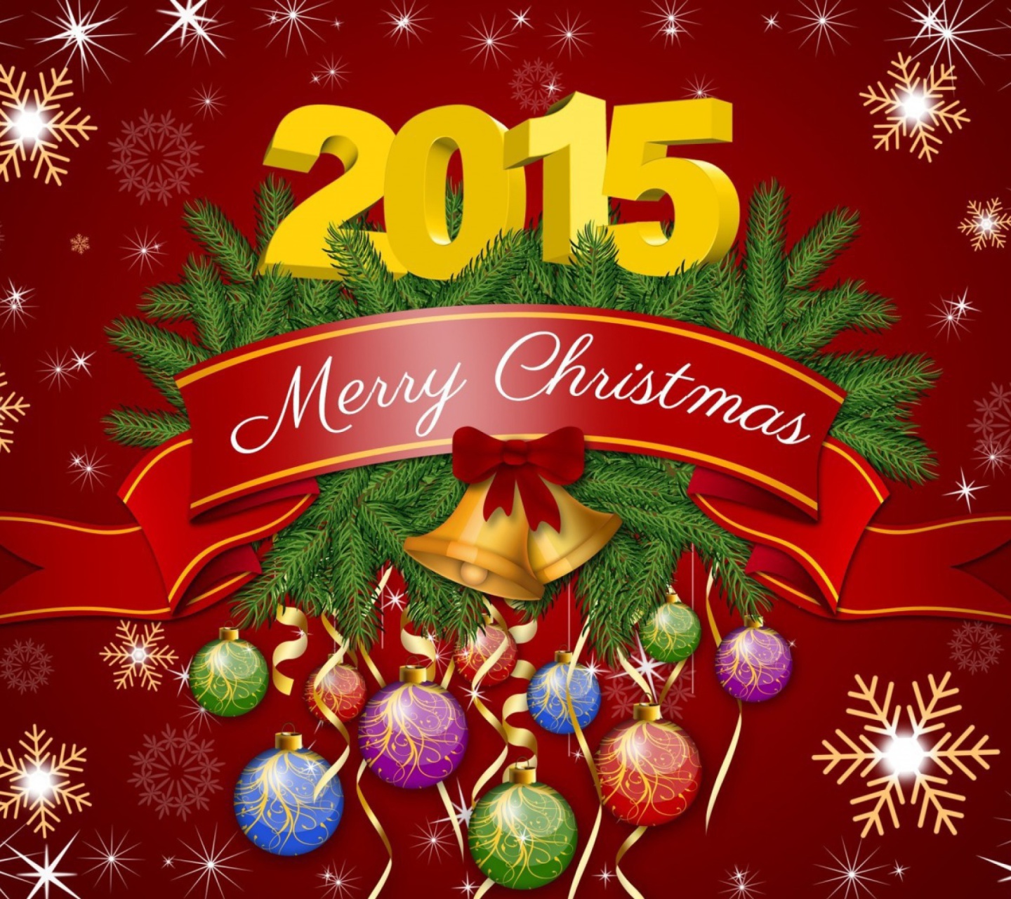 New Year and Xmas 2015 wallpaper 1440x1280