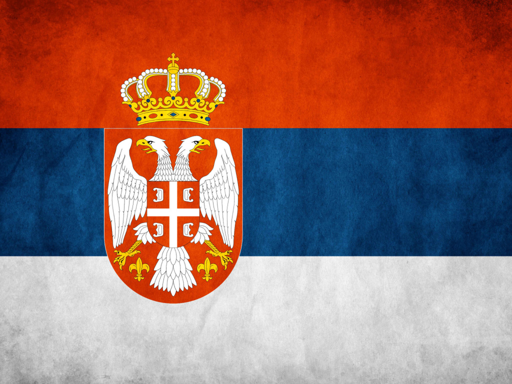 Обои Serbian flag 1024x768