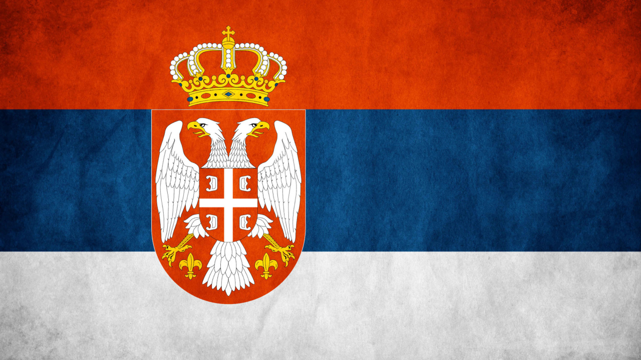 Обои Serbian flag 1280x720
