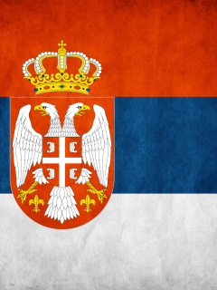 Das Serbian flag Wallpaper 240x320