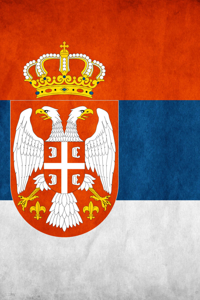 Das Serbian flag Wallpaper 640x960