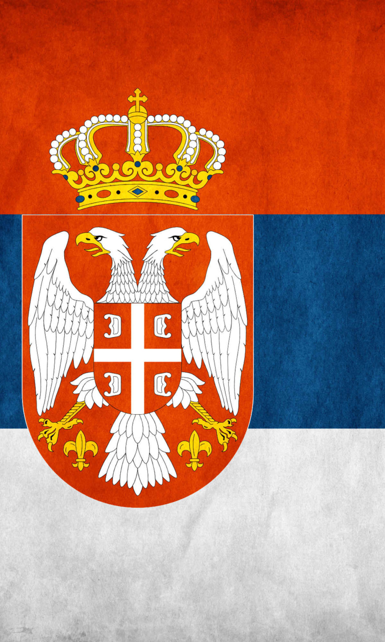 Обои Serbian flag 768x1280