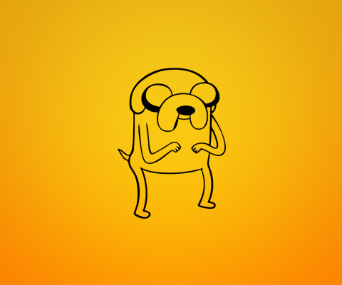 Das Jake From Adventure Time Illustration Wallpaper 480x400