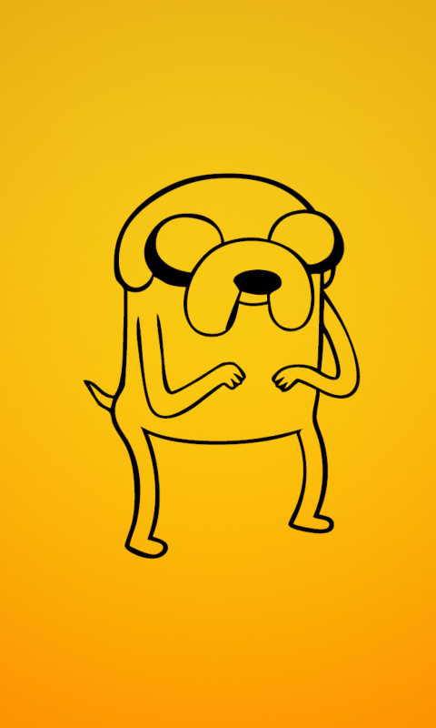 Jake From Adventure Time Illustration wallpaper 480x800