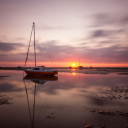 Boat At Sunset screenshot #1 128x128