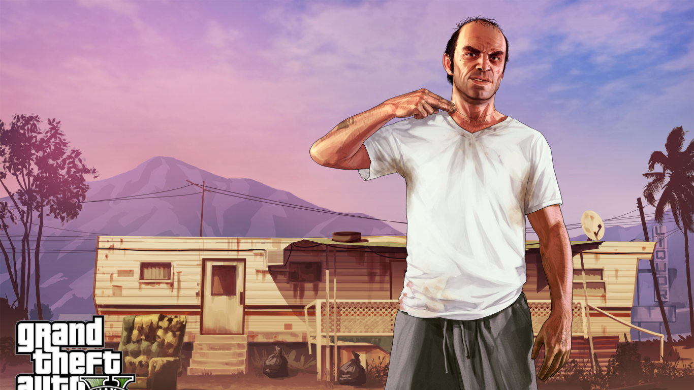 Обои Grand Theft Auto V 1366x768