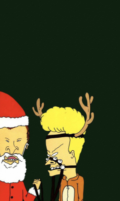 Das Beavis And Butt-Head Christmas Wallpaper 240x400